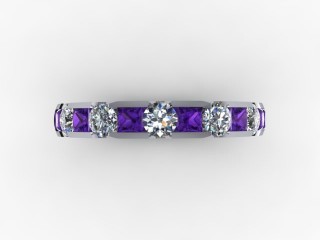 Amethyst and Diamond 0.68cts. in Platinum - 9