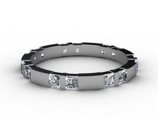 Semi-Set Diamond Eternity Ring 1.35cts. in Platinum-88-01089