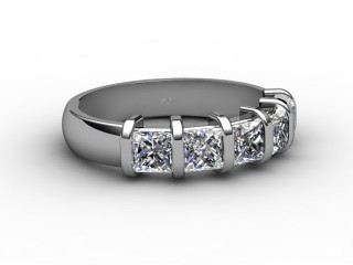 Semi-Set Diamond Eternity Ring 1.28cts. in Platinum