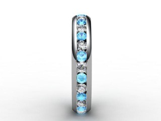 Blue Topaz and Diamond 0.86cts. in Platinum - 6