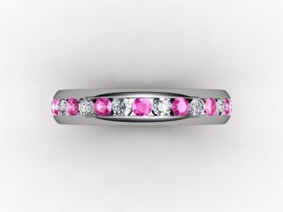 Pink Sapphire and Diamond 0.92cts. in Platinum - 9