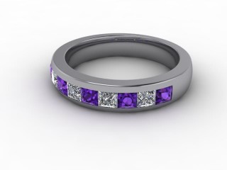 Amethyst and Diamond 1.12cts. in Platinum - 12