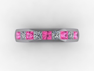 Pink Sapphire and Diamond 1.40cts. in Platinum - 9