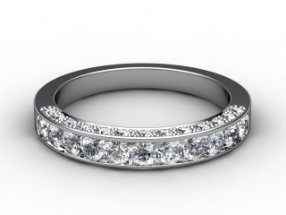 Semi-Set Diamond Eternity Ring 0.75cts. in Platinum