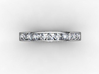 Semi-Set Diamond Eternity Ring 0.75cts. in Platinum - 9