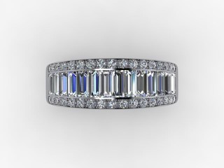 Semi-Set Diamond Eternity Ring 0.82cts. in Platinum - 9