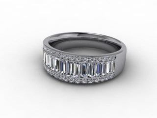 Semi-Set Diamond Eternity Ring 0.82cts. in Platinum - 12