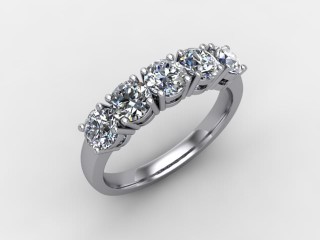 Semi-Set Diamond Eternity Ring 1.20cts. in Platinum - 12
