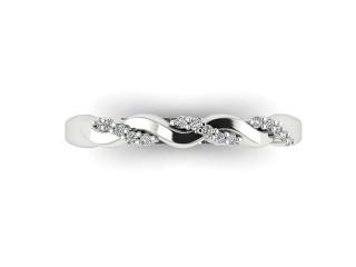 Semi-Set Diamond Eternity Ring 0.15cts. in Platinum - 3