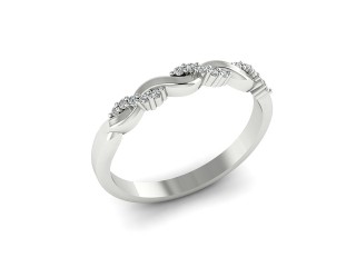 Semi-Set Diamond Eternity Ring 0.15cts. in Platinum - 12