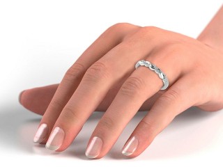 Semi-Set Diamond Eternity Ring 0.15cts. in Platinum - 15