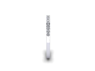 Semi-Set Diamond Eternity Ring in Platinum: 1.7mm. wide with Round Shared Claw Set Diamonds - 6