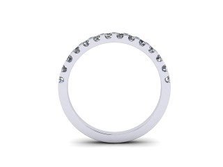 Semi-Set Diamond Eternity Ring in Platinum: 2.1mm. wide with Round Shared Claw Set Diamonds - 3