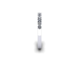 Semi-Set Diamond Eternity Ring in Platinum: 2.1mm. wide with Round Shared Claw Set Diamonds - 6