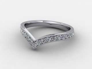 Half-Set Diamond Eternity Ring 0.38cts. in Platinum-88-012508