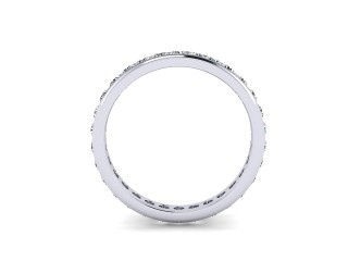 Full Diamond Eternity Ring in Platinum: 3.1mm. wide with Round Channel-set Diamonds - 3