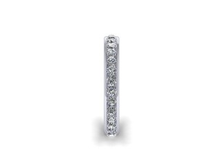Full Diamond Eternity Ring in Platinum: 3.1mm. wide with Round Channel-set Diamonds - 6