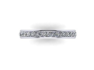 Full Diamond Eternity Ring in Platinum: 3.1mm. wide with Round Channel-set Diamonds - 9