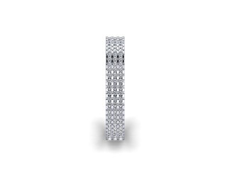 Full Diamond Eternity Ring in Platinum: 3.6mm. wide with Round Shared Claw Set Diamonds - 6