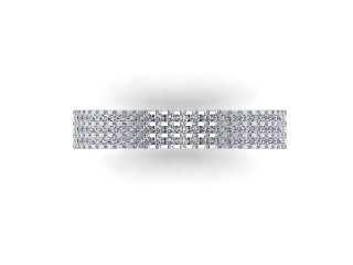 Full Diamond Eternity Ring in Platinum: 3.6mm. wide with Round Shared Claw Set Diamonds - 9