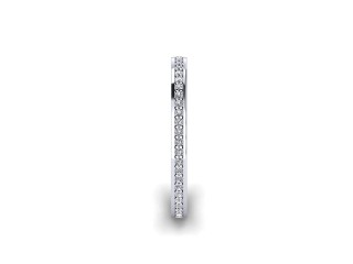 Full Diamond Eternity Ring in Platinum: 2.0mm. wide with Round Milgrain-set Diamonds - 6