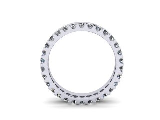 Full Diamond Eternity Ring in Platinum: 4.5mm. wide with Round Shared Claw Set Diamonds - 3