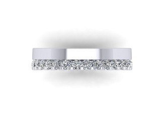 Full Diamond Eternity Ring in Platinum: 4.5mm. wide with Round Shared Claw Set Diamonds - 9