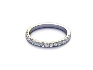 Semi-Set Diamond Eternity Ring 0.36cts. in Platinum-88-01520