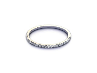 Semi-Set Diamond Eternity Ring 0.10cts. in Platinum