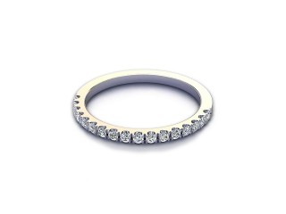 Semi-Set Diamond Eternity Ring 0.22cts. in Platinum-88-01525