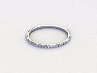 Semi-Set Diamond Eternity Ring 0.15cts. in Platinum - 12