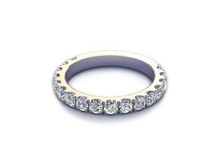 Semi-Set Diamond Eternity Ring 1.00cts. in Platinum-88-01530