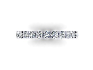 Semi-Set Diamond Eternity Ring 1.00cts. in Platinum - 3