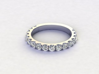Semi-Set Diamond Eternity Ring 1.00cts. in Platinum - 12