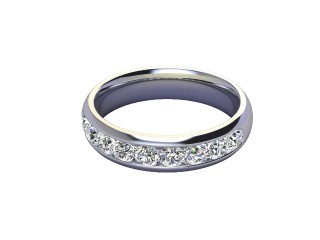 1.00cts. Diamond Half-Set Eternity Ring  in Platinum-88-01531