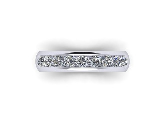 1.00cts. Diamond Semi-Set Eternity Ring  in Platinum - 3