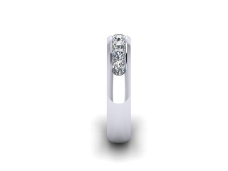 1.00cts. Diamond Semi-Set Eternity Ring  in Platinum - 6