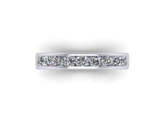 1.00cts. Diamond Semi-Set Eternity Ring  in Platinum - 3
