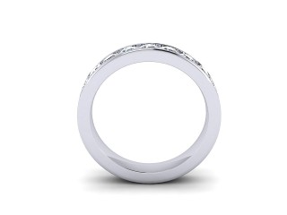 1.00cts. Diamond Semi-Set Eternity Ring  in Platinum - 9