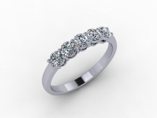 Semi-Set Diamond Eternity Ring 0.50cts. in Platinum - 12