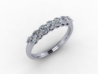 Semi-Set Diamond Eternity Ring 0.75cts. in Platinum - 12