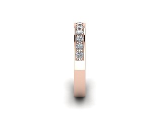 Semi-Set Diamond Eternity Ring in 18ct. Rose Gold: 3.1mm. wide with Round Milgrain-set Diamonds - 6