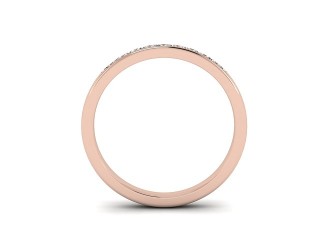 Semi-Set Diamond Eternity Ring in 18ct. Rose Gold: 2.3mm. wide with Round Channel-set Diamonds - 3