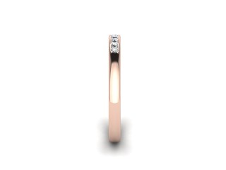 Semi-Set Diamond Eternity Ring in 18ct. Rose Gold: 2.3mm. wide with Round Channel-set Diamonds - 6