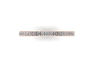Full Diamond Eternity Ring in 18ct. Rose Gold: 1.7mm. wide with Round Split Claw Set Diamonds - 9