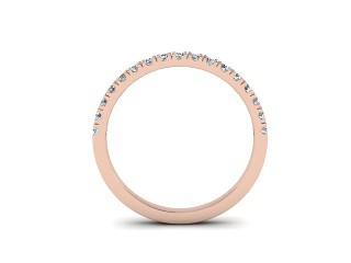 Semi-Set Diamond Eternity Ring in 18ct. Rose Gold: 1.9mm. wide with Round Split Claw Set Diamonds - 3