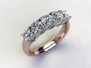 Semi-Set Diamond Eternity Ring 1.20cts. in 18ct. Rose Gold - 12