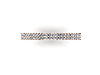 Full Diamond Eternity Ring in 18ct. Rose Gold: 2.2mm. wide with Round Shared Claw Set Diamonds - 9