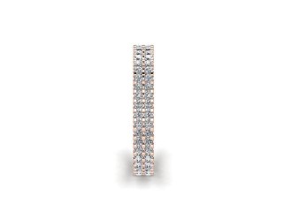 Full Diamond Eternity Ring in 18ct. Rose Gold: 3.1mm. wide with Round Shared Claw Set Diamonds - 6