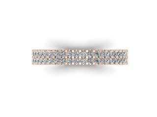 Full Diamond Eternity Ring in 18ct. Rose Gold: 3.2mm. wide with Round Shared Claw Set Diamonds - 9